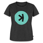 Kaspa Logo dunkel (Original) - Damen T-Shirt Premium - Anthrazit meliert