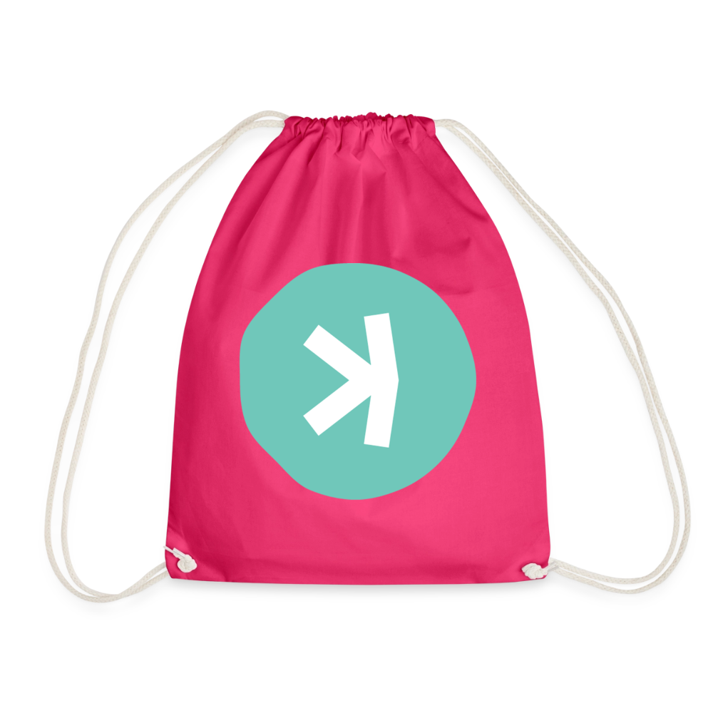 Kaspa Logo hell (Original) - Turnbeutel - Fuchsia