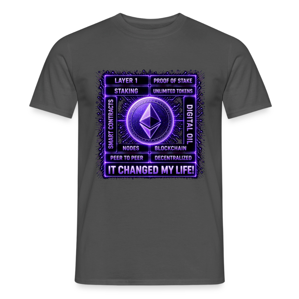 Ethereum Changed Life (Fan-Art) - Herren T-Shirt - Anthrazit